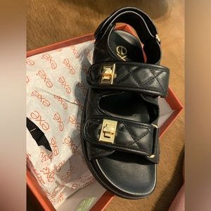 Black strappy sandals